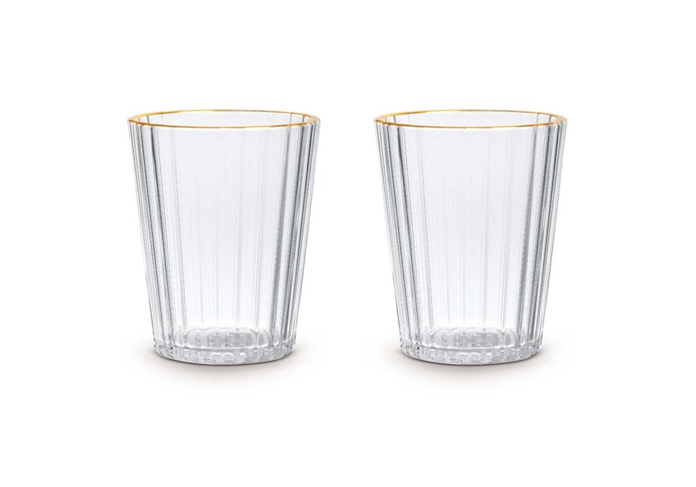 Wd Lifestyle - Set Bicchieri Acrilico - Bordo Oro