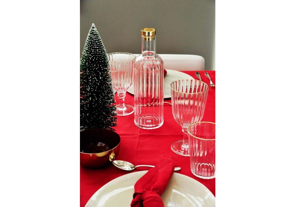 Wd Lifestyle - Set Bicchieri Acrilico - Bordo Oro