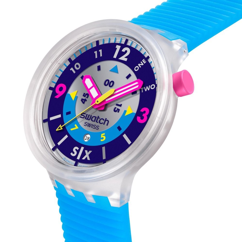 Swatch - Neon Hielo - Orologio Oversize - Retrò