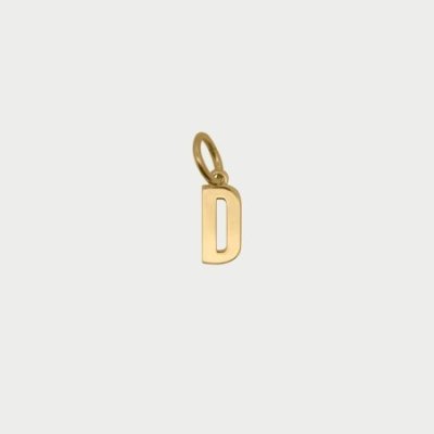Rue Des Mille - Charm Lettera D - Argento 925 - Oro 18Kt