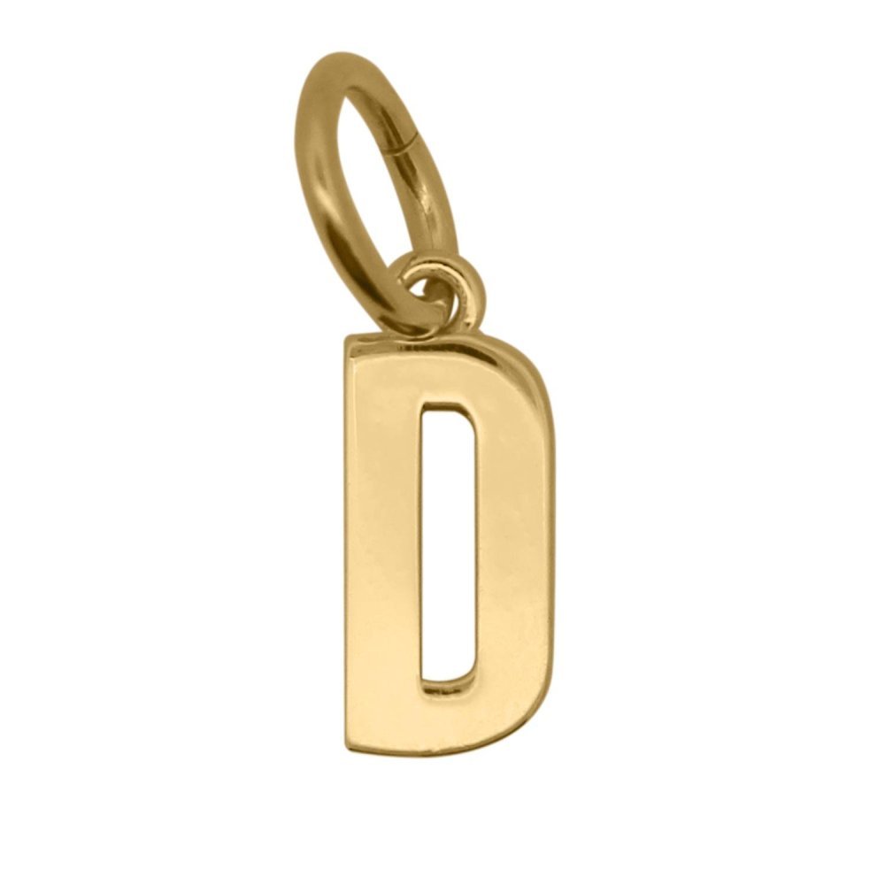 Rue Des Mille - Charm Lettera D - Argento 925 - Oro 18Kt Rue Des Mille - Charm Lettera D - Argento 925 - Oro 18Kt