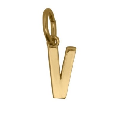 Rue Des Mille - Charm Lettera V - Argento 925 - Oro 18Kt