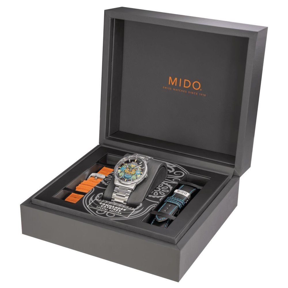 Mido - Commander Gradient - Acciaio - Nero