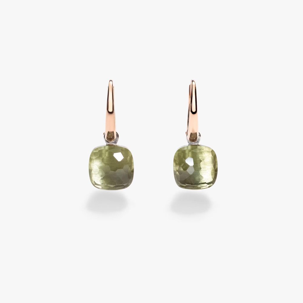 Pomellato - Orecchini Nudo Petit - Oro Rosa - Prasioliti