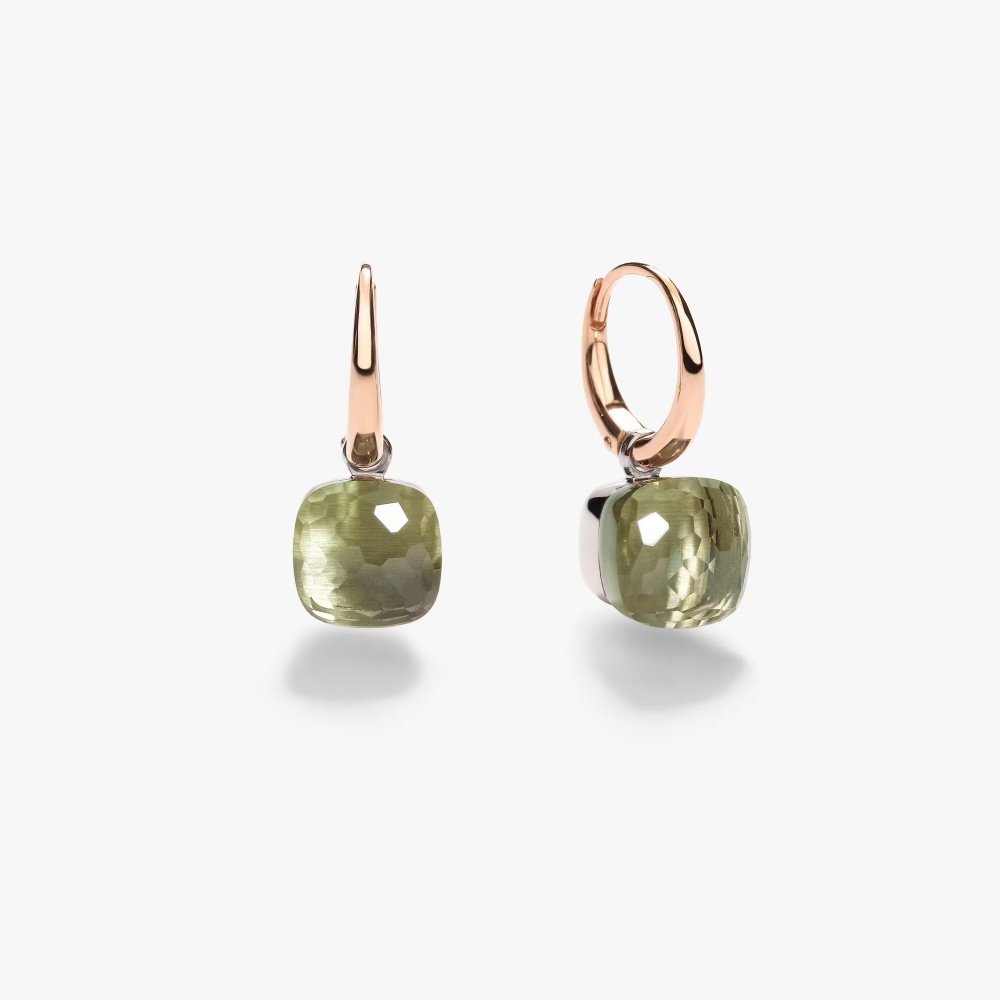 Pomellato - Orecchini Nudo Petit - Oro Rosa - Prasioliti