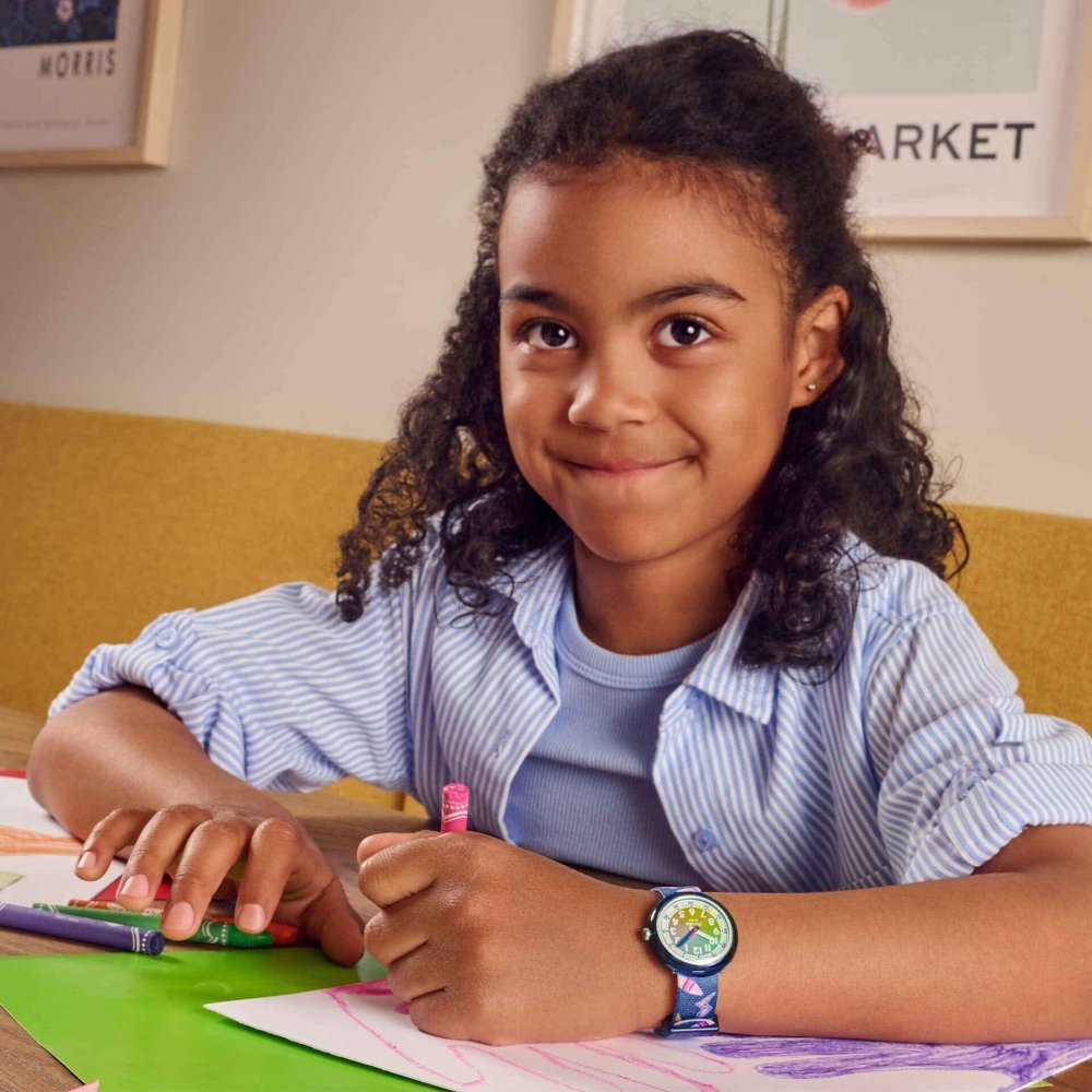 Flik Flak - Rainbow Crayons - Orologio Bambini - Viola