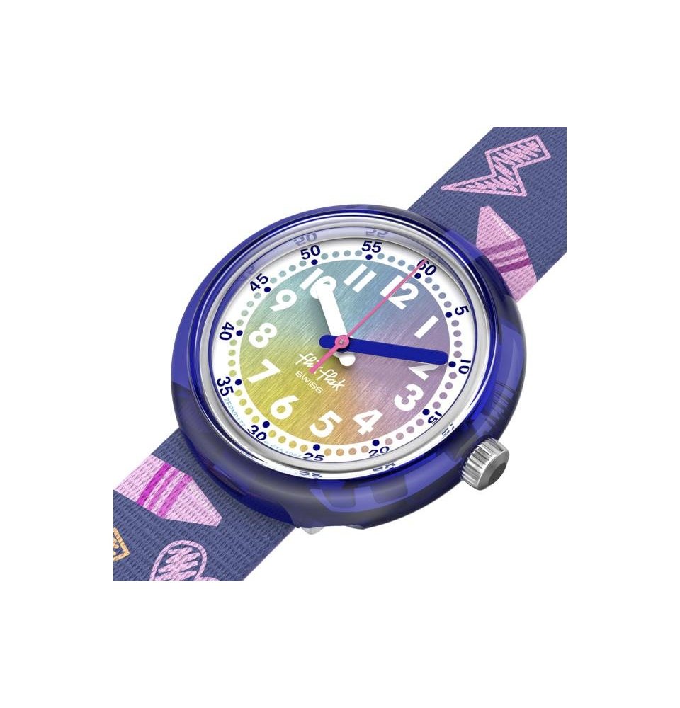 Flik Flak - Rainbow Crayons - Orologio Bambini - Viola
