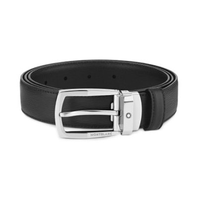 Montblanc - Cintura Pelle Nera - 30 Mm
