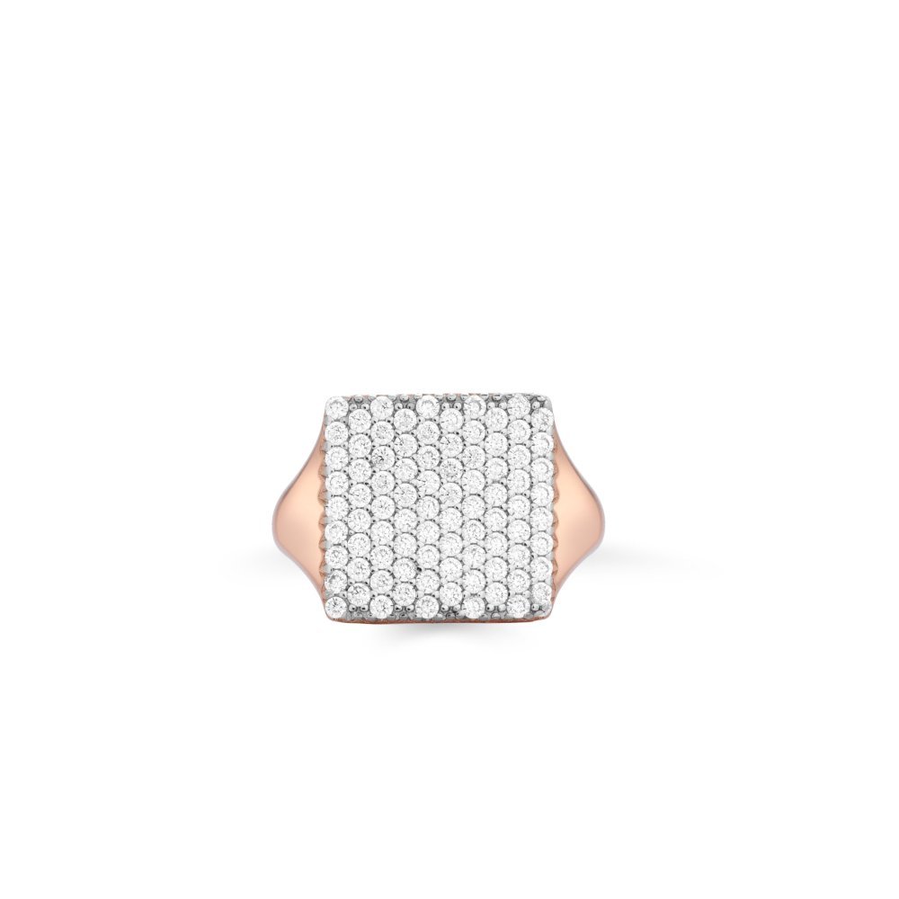 Sogni - Anello Chevalier Quadrato - Argento - Zirconi
