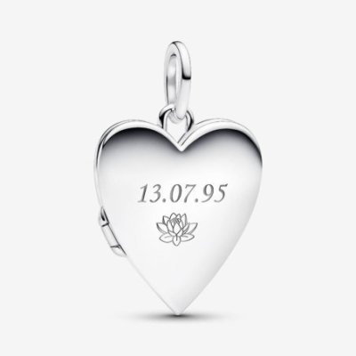 Charm Pendente Cuore Apribile da incidere
