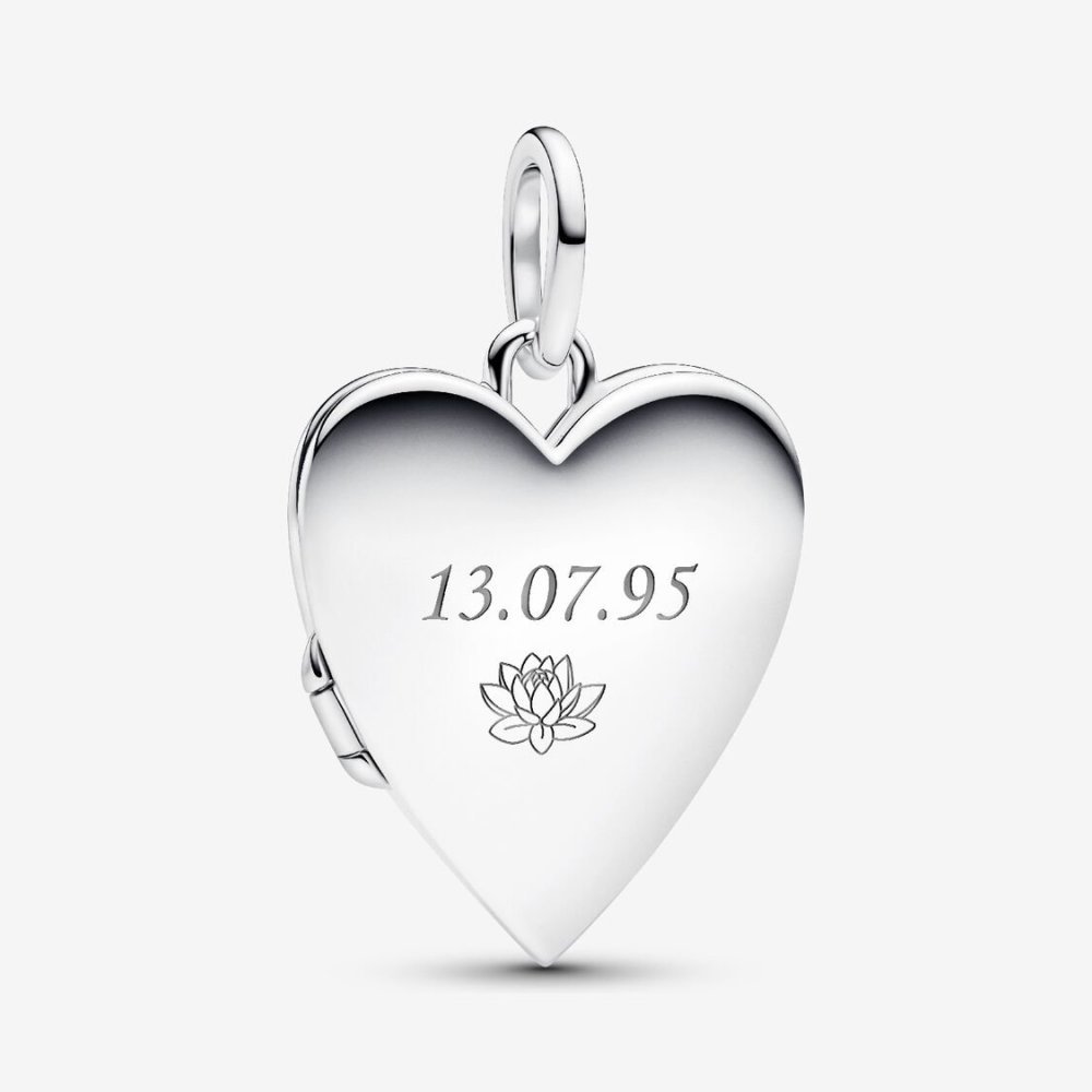 Charm Pendente Cuore Apribile da incidere