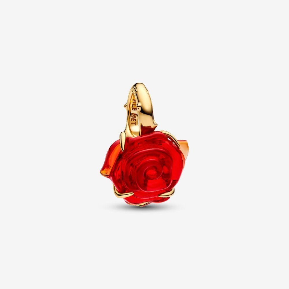 Disney, La Bella e la Bestia, Rosa Incantata Vetro di Murano