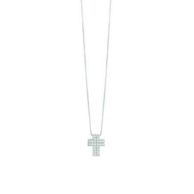 Bliss - Collierino In Oro Bianco - Diamante Rotondo