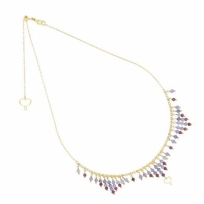 Maman Et Sophie - Girocollo Frange - Tanzanite, Granato