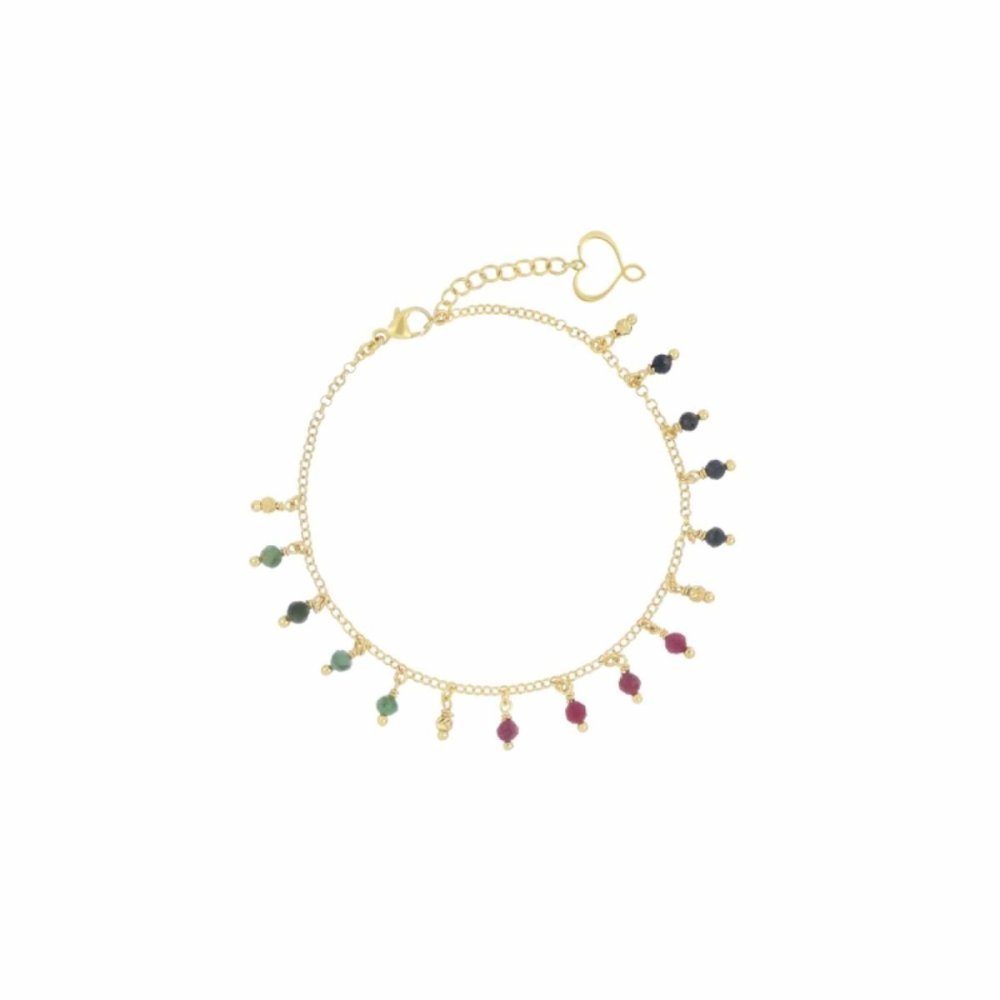 Maman Et Sophie - Bracciale Frange - Rubino, Zaffiro