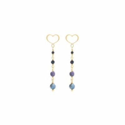 Maman Et Sophie - Orecchini Onda Blu - Argento - Zaffiro