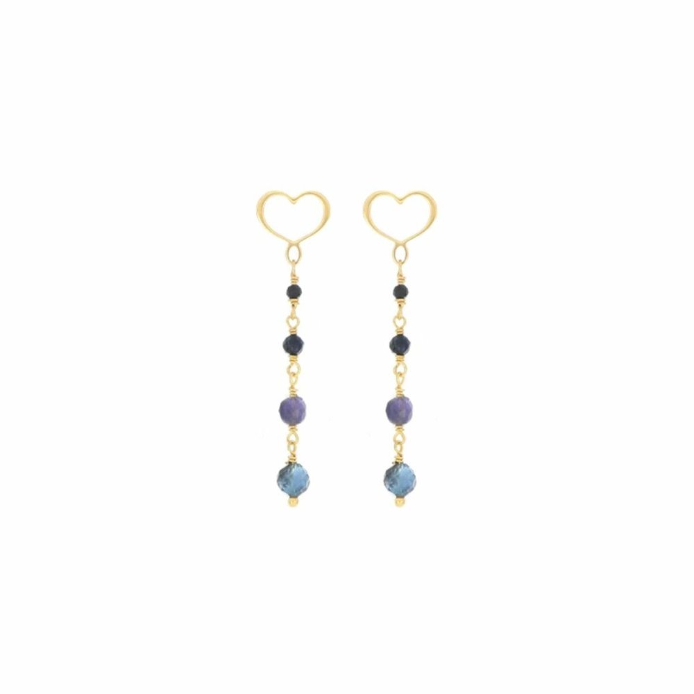 Maman Et Sophie - Orecchini Onda Blu - Argento - Zaffiro