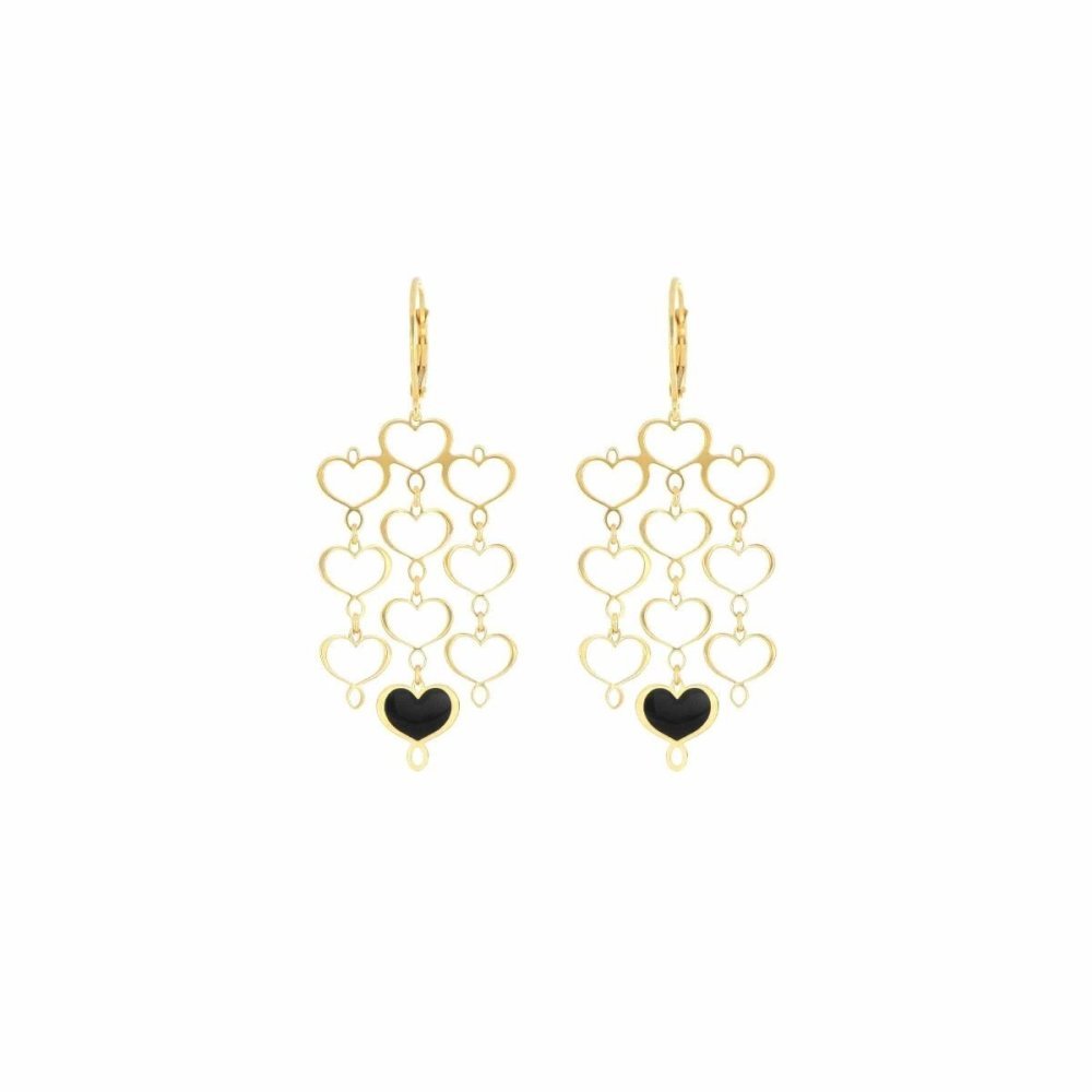 Maman Et Sophie - Orecchini Smalto Nero - Argento 925