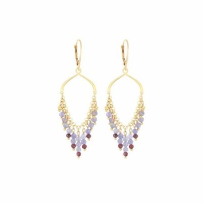 Maman Et Sophie - Orecchini Frange - Tanzanite E Granato