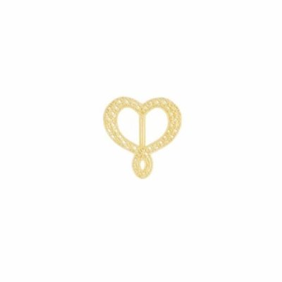 Maman Et Sophie - Fibbia Cuore - Argento 925 - Oro Giallo