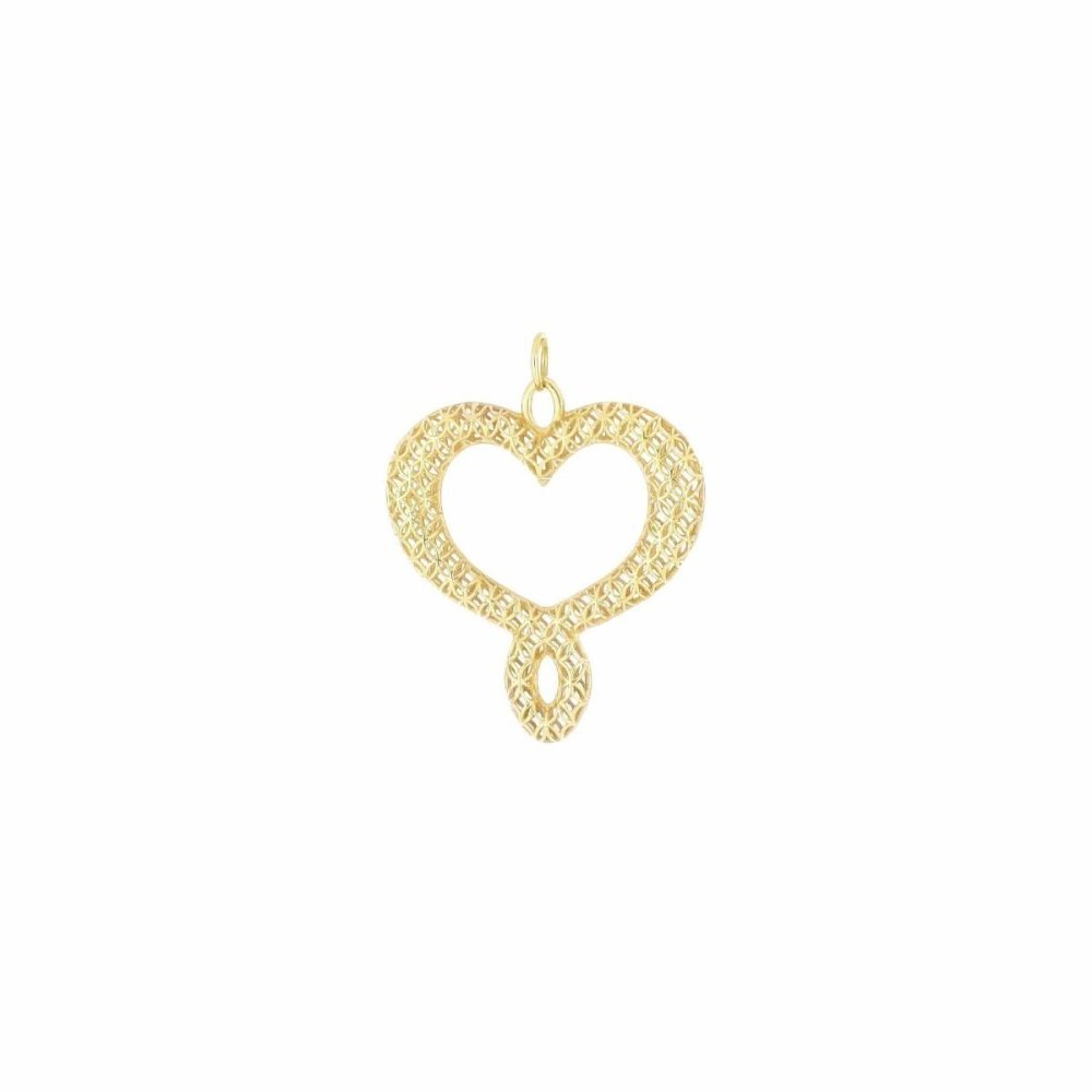Maman Et Sophie - Cuore Tramato - Argento 925 - Oro Maman Et Sophie - Cuore Tramato - Argento 925 - Oro