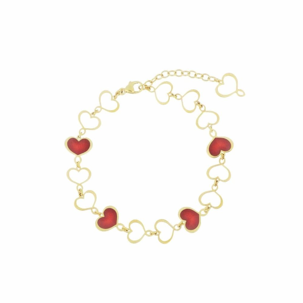 Maman Et Sophie - Bracciale Smalto Bordeaux - Argento