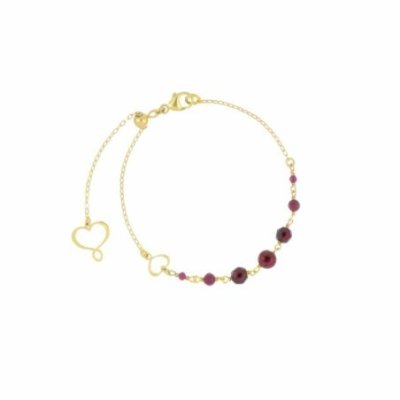 Maman Et Sophie - Bracciale Onda Rossa - Argento - Rubino