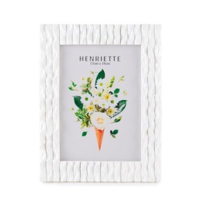 Henriette - Cornice Ondine - Resina - Bianco