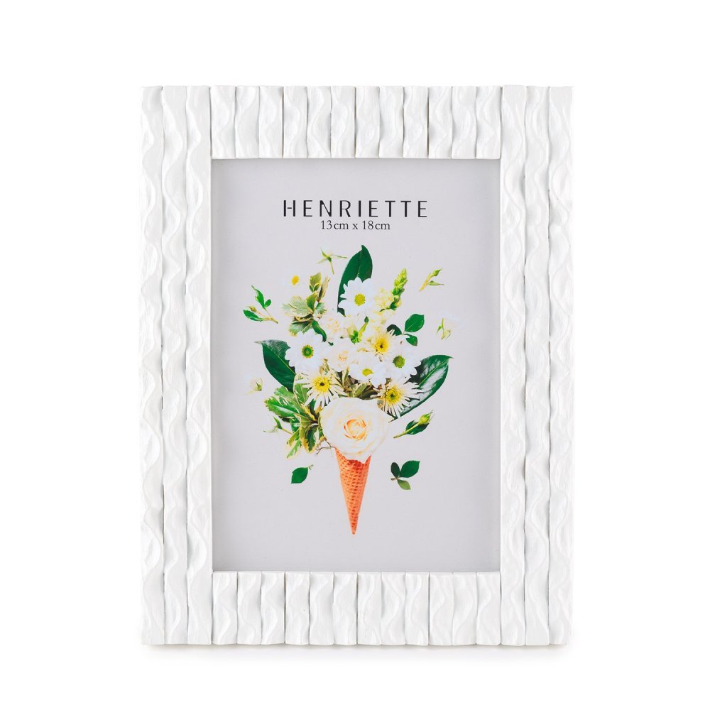 Henriette - Cornice Ondine - Resina - Bianco