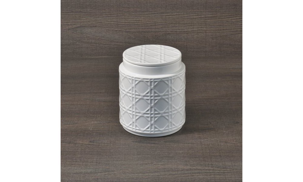Henriette - Biscottiera Paglia Di Vienna - Ceramica - Bianco Henriette - Biscottiera Paglia Di Vienna - Ceramica - Bianco