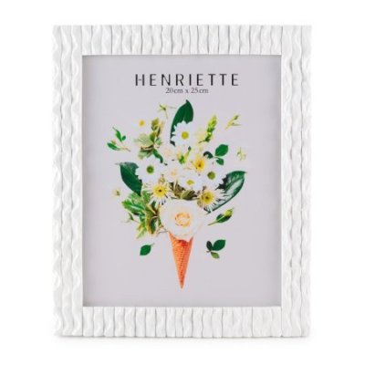Henriette - Cornice Ondine - Resina - Bianco