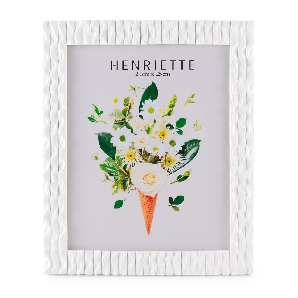 Henriette - Cornice Ondine - Resina - Bianco