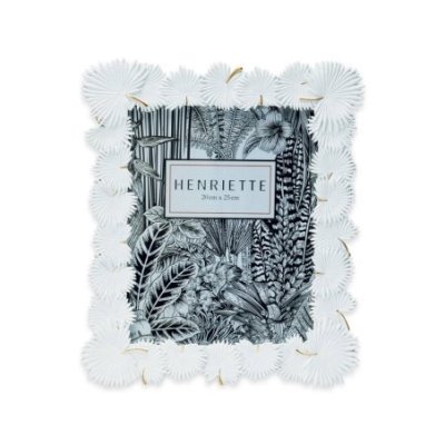 Henriette - Cornice Palme - Resina - Bianco