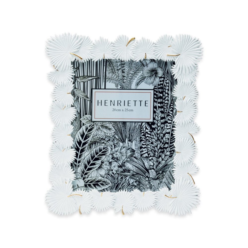 Henriette - Cornice Palme - Resina - Bianco