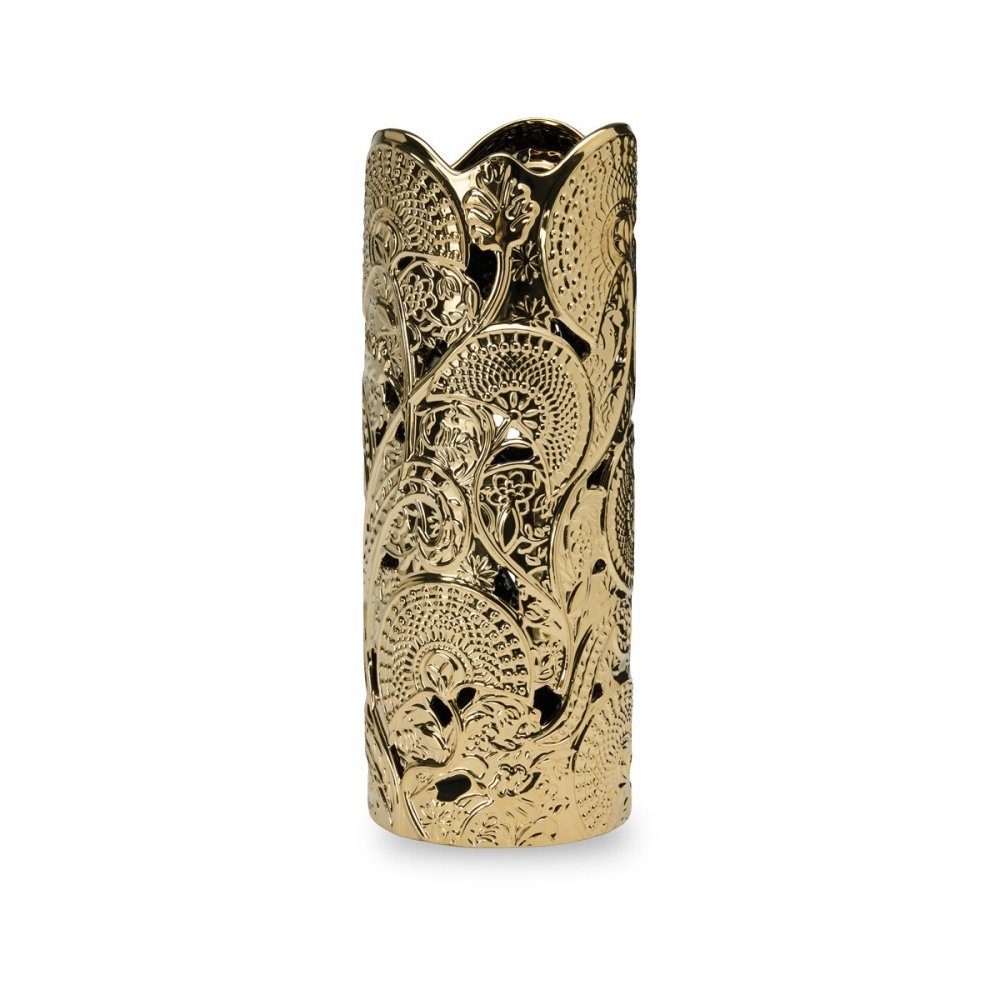 Henriette - Vaso Cilindrico - Oro - Lotus