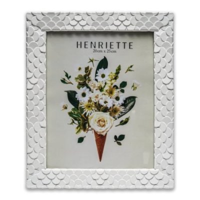 Henriette - Cornice Ventagli - Resina - Bianco