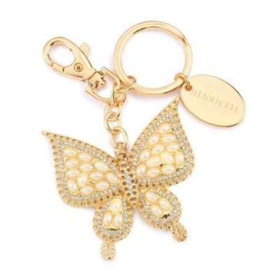 Henriette - Portachiave Butterfly - Metallo Dorato