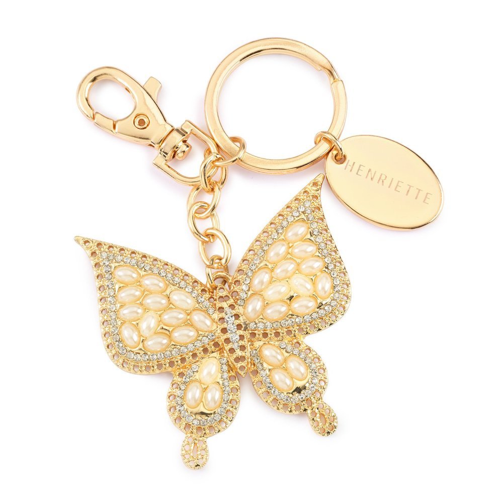 Henriette - Portachiave Butterfly - Metallo Dorato