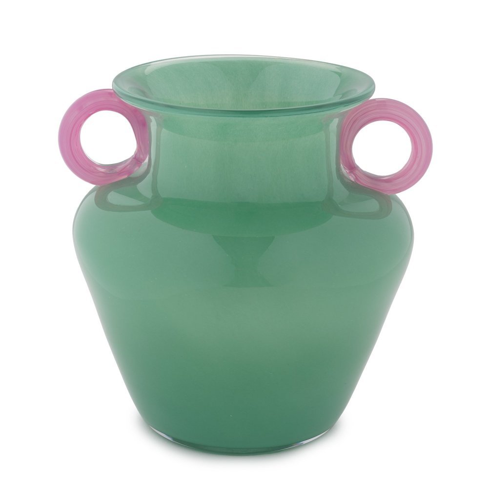 Henriette - Vaso Celadon - Vetro Soffiato - Manici