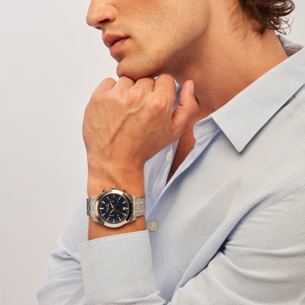 Breil Tribe - Chrono Gent - Acciaio - Blu