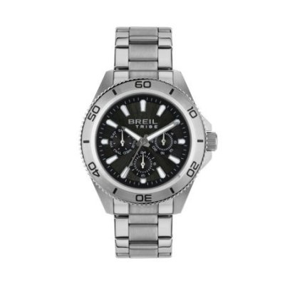 Breil Tribe - Chrono Gent 42 Mm - Acciaio - Nero