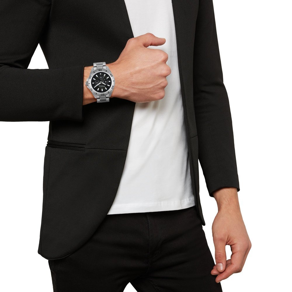 Breil Tribe - Chrono Gent 42 Mm - Acciaio - Nero