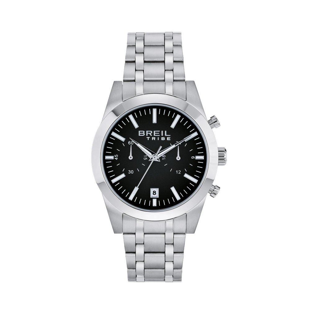 Breil Tribe - Chrono Gent 40 Mm - Acciaio - Nero