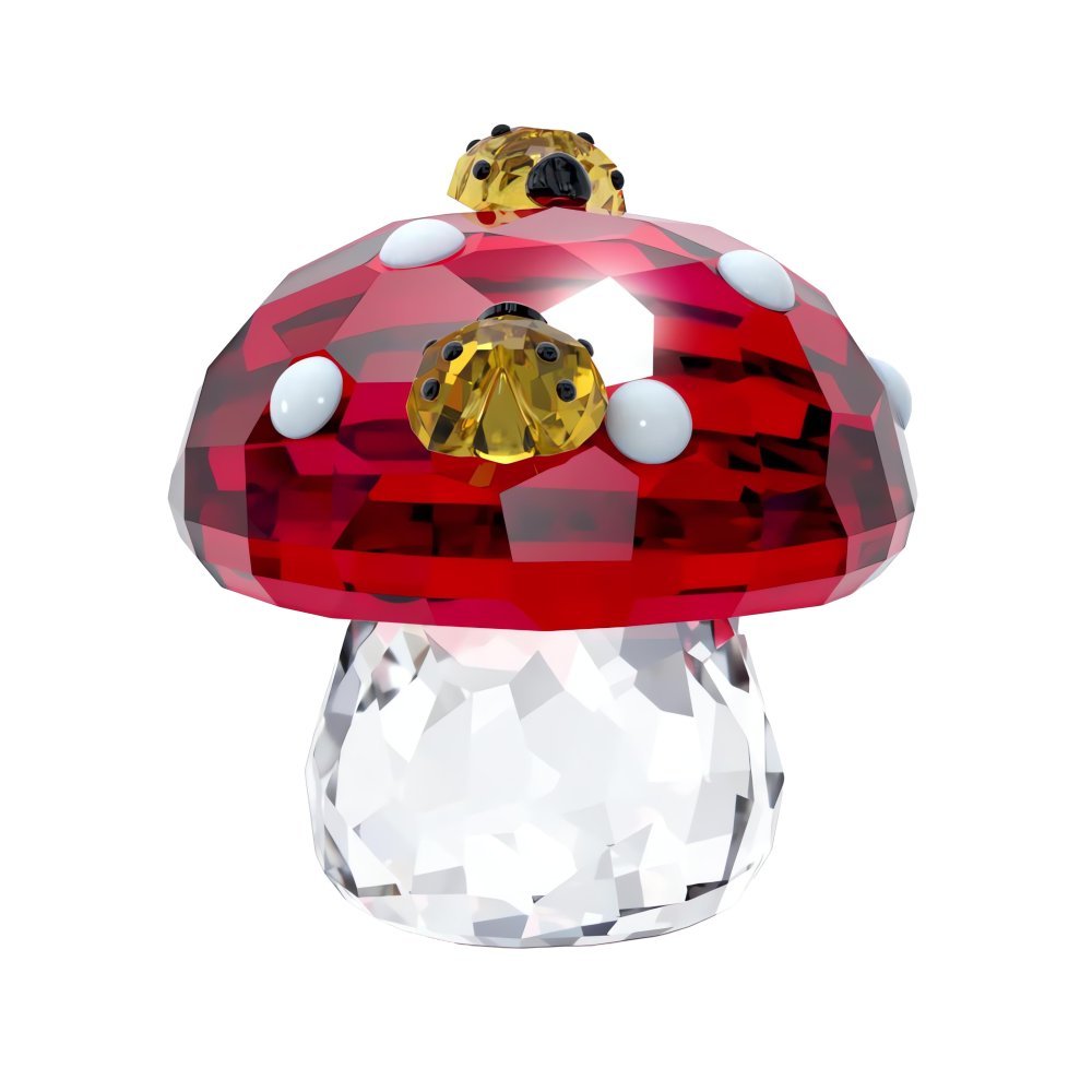 Swarovski - Idyllia Fungo E Coccinelle - Cristalli - Rosso