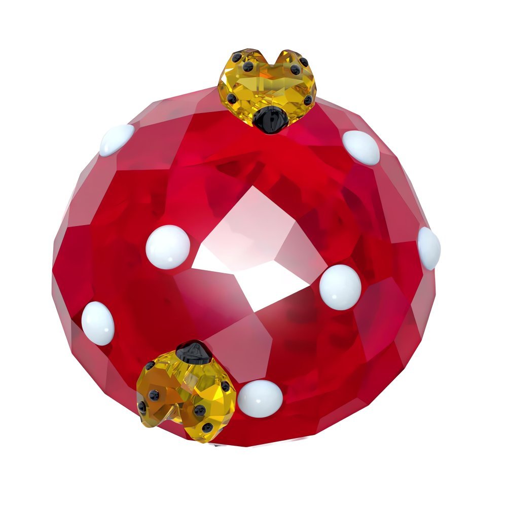 Swarovski - Idyllia Fungo E Coccinelle - Cristalli - Rosso