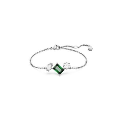 Swarovski - Braccialetto Mesmera - Verde - Placcato Rodio