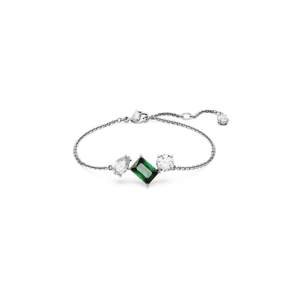 Swarovski - Braccialetto Mesmera - Verde - Placcato Rodio