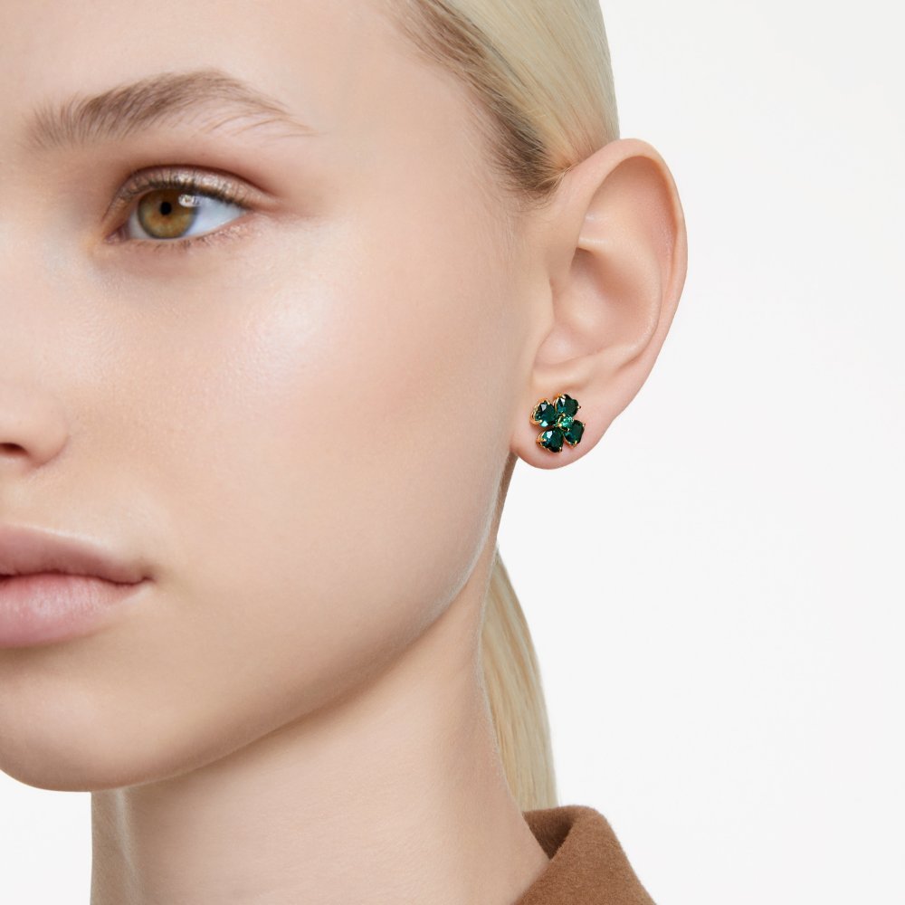 Swarovski - Orecchini A Lobo Idyllia - Cristalli - Verde