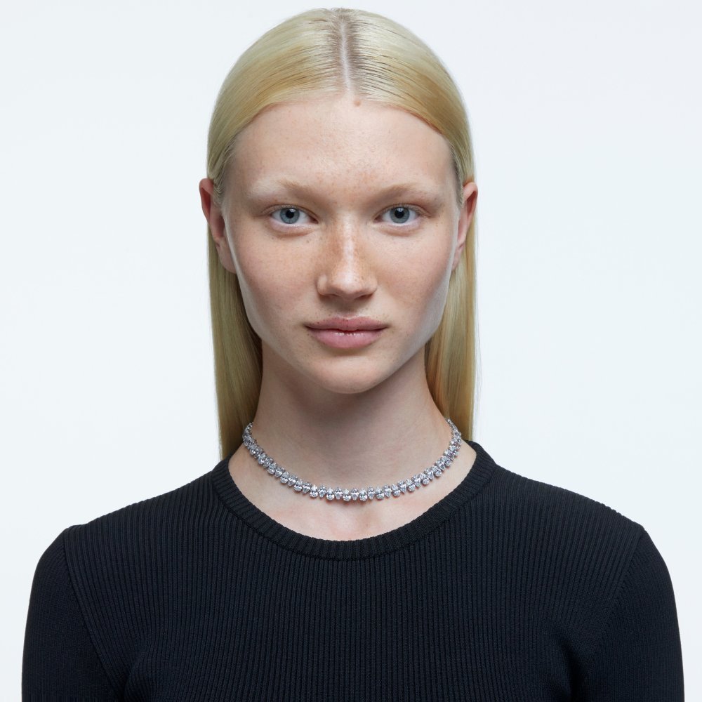 Swarovski - Collana Tennis Matrix - Cristalli - Bianca
