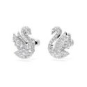 Swarovski - Orecchini A Lobo Swan - Cristalli - Bianco